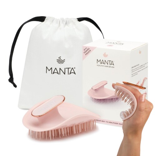 MANTA ( マンタ ) 髪の毛毛はらい 事あたらしい サクラ色 毛はらい レディース メンズ 頭皮揉み療治 スカルプブラシ