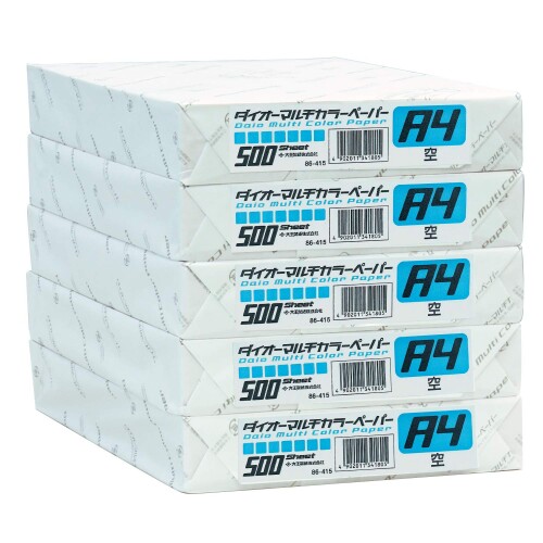 プラス コピー用紙 カラーペーパー A4 2500枚 (500×5) 空色 86-415×5 15,696円
