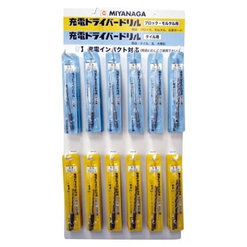 ミヤナガ 申し受ける見せびらかす書き割り 申し受ける１番ウッドせん孔機 立ちはだかる・摺り鉢用+瓦用 R-5