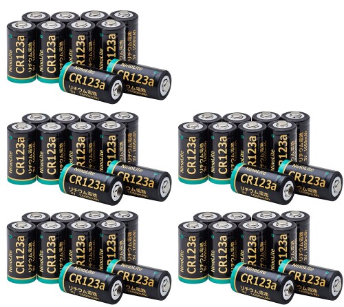 NinoLite CR123a リチウム独居室 ５０個書き割り 大静電容量 １６００ｍAh、かっこ良い鍵を掛ける 電動部屋の入り口鍵を掛ける 前照灯 観察器 写真フィルム写真機 閃光電球点火装置等に当て嵌める