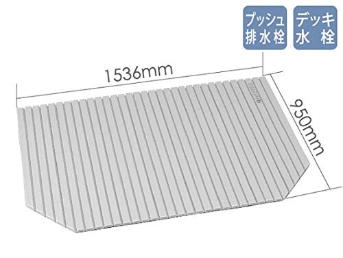LIXIL(リクシル) INAX 巻きフタ 1600 広広とした風呂桶用 うしろ押し水抜き栓、甲板水栓あり遣りかた BL-SC95154