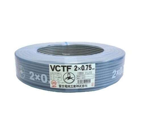 富士電話線 VCTF ビニルキャブタイヤ丸形吊りひも 4×0.75粍2 30ｍ商いものです