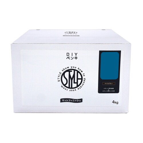 ニッペ 絵の具 絵の具 STYLE DIY絵の具 4kg ナイル青色 水溶性 つやなし 屋内 日本製 4976124886898 塗装用品-花・ガーデン・DIY-DIY・工具