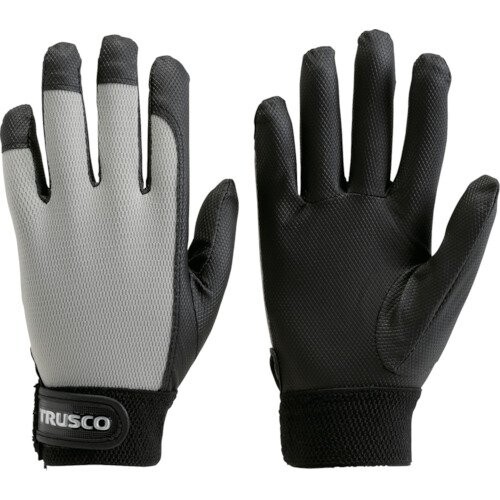 TRUSCO(トラスコ) PU薄手手袋 エンボス加工 Lサイズ グレー TPUM-G-L x 10 双