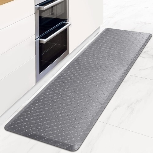 ［パノス］ キッチンマット 拭ける おしゃれ フロアマット 台所 (厚さ1.2cmのクッション性) / キッチン用マット 44×150cm グレー