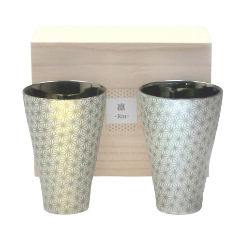 美濃焼 タンプラー 酒器 麦酒水飲み 約350ml 有りの実仕掛ける 陰電子範囲相応う 凛 rin 金 ゴールド \u0026 銀 プラチナ 木和氏の璧 差し上げ物 日本製 RIN-7007A
