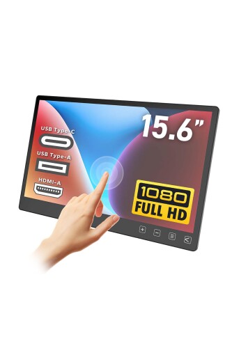 GeChic ゲシック タッチパネル搭載モニター モバイルモニター 15.6インチ GeChic T151B FHD ADS液晶 アンチグレア 抗菌加工コーティング 1920x1080 10点タッチ 静電容量方式 Type-C HDMI-A USB-A 表面硬度7