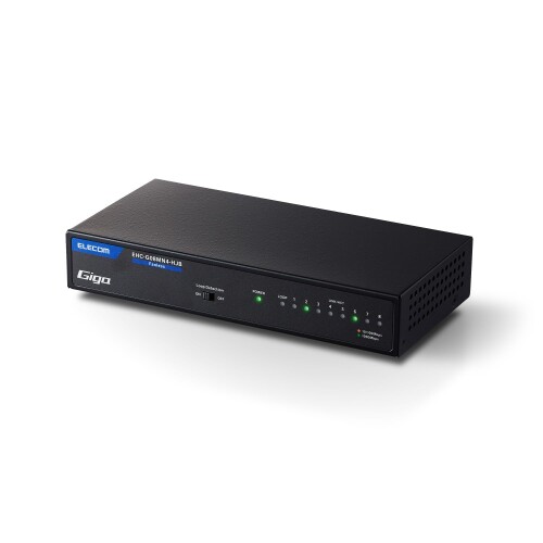 エレコム スイッチングこしき ギガビット 8界面 金属元素筐体 磁石付 ワット数内蔵 黒いこと EHC-G08MN4A-HJB