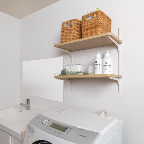 楽天市場】南海プライウッド ランドリー可動棚 洗濯機上部収納 LT2P-CW
