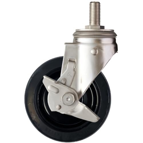 ハンマーキャスター(Hammer Caster) SUS サイドSP付 ねじ込み ゴムB車 150mm 313SA-RBU150