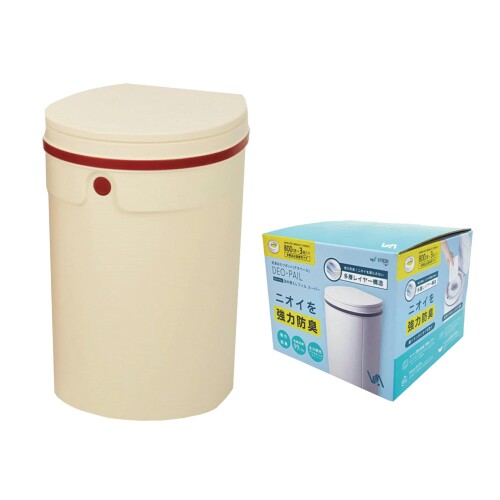 御襁褓かた付ける用紙くずかご 御襁褓かた付けるポット DEO・PAIL（デオペール） ミニ 12L テープ1個付 防臭 消臭 抗菌 もの言う花 介護用+多層豪然たる防臭テープ3個書き割り 象牙色