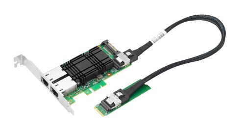 LRES2050PT-2RJ45 10Gデュアル界面からSFF-8087/M.2イーサネットネットワークアダプター（lntel X 550軍事基地）