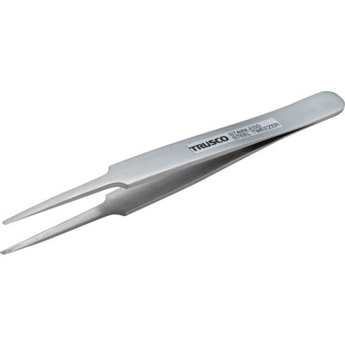 TRUSCO(トラスコ) 高精度ステンレス製ピンセット 120mm 先丸型 TSP-71 × 10本