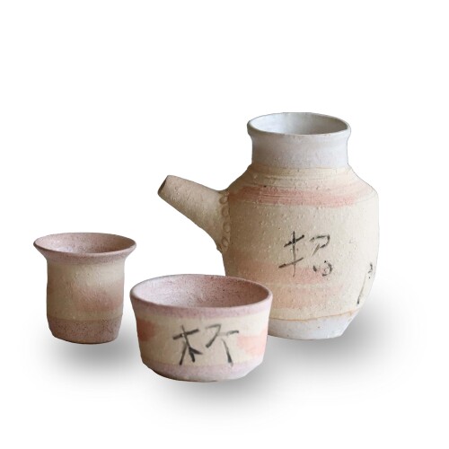 awasaka 酒瓶 ぐい?み おちょこ セット 酒器セット 密談揃 招門来福 電子レンジ対応 食洗機対応 プレゼント ギフト 清風 KI88-Y01｜マニッシュボーイ