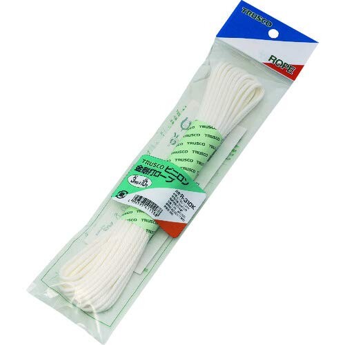 TRUSCO(トラスコ) ビニロン縄索 白 3mm×10m 金剛打手合い R-310K × 100巻