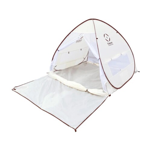 S'more(スモア) Colline コリーヌ ワンタッチ ワンタッチテント ポップアップテント フルクローズ UVカット UPF30+ ビーチテント 軽量 (マシュマロ(UPF50+))