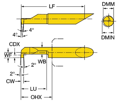 SANDＶIK(サンドビック) XSインサートバー CXS-05G200-5230R 1025 1個入り口・入口