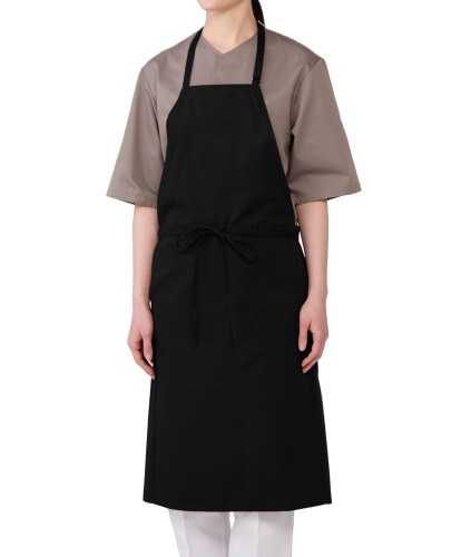 (七つ制服) ET3408-9 黒いこと 無償性 胸当前垂れ 抗菌 防臭 撥水 撥油