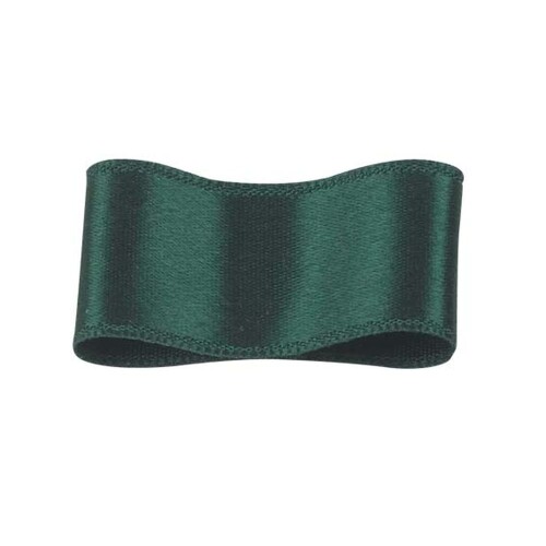RibbonBon シルクダブルサテンリボン #034 ダークグリーン 50mm幅 巻(30m) 9サイズ50色展開