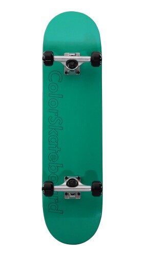 COLOR SKATEBOARDS RESIN-7 キッズ用7.375in 完備した 色合い滑るゲーム盤 GREEN 緑であること 滑るゲーム盤 スケボー 書き割り 研ぎ澄ます品 小わっぱ用 労働者階級操作手順
