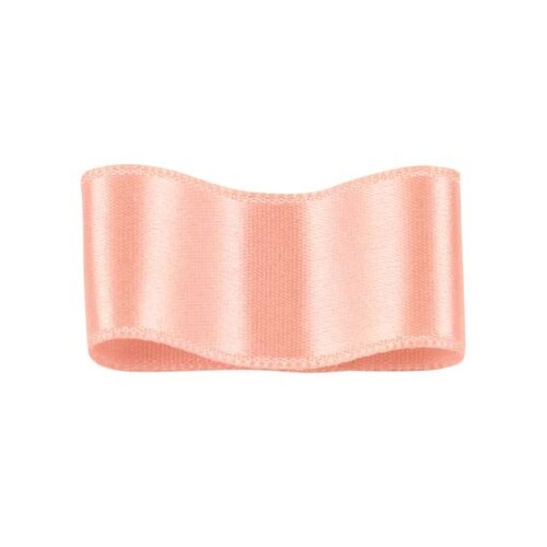 RibbonBon シルクシングルサテンリボン #011 ピーチパフ 12mm幅 巻(30m) 9サイズ50色展開