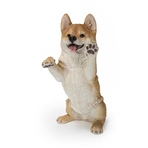 ウービア 手をあげるシバ神犬 30×21×40.5糎 あやつり人形 図形 飾りつけ 毛の荒物 毛の荒物 苑地 かざり付ける 犬 飼い犬 H21048