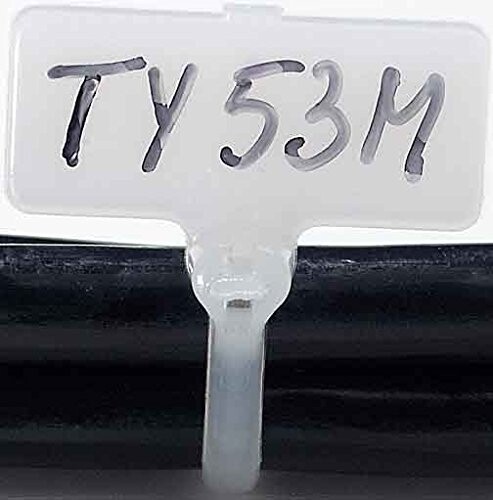 ＴＹ－Ｒａｐ マーキングタイ 識別タグ付き 標準 ナチュラル色 ラベル寸法２０．６×９．３ｍｍ 幅２．４×長さ１０２ｍ ５００本入り TY53M