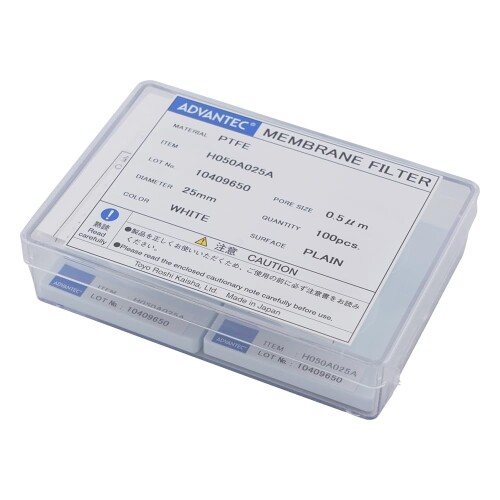ADVANTEC メンブレンフィルター(親水性PTFE印字機) 孔径0.5μm 100枚入 13050802