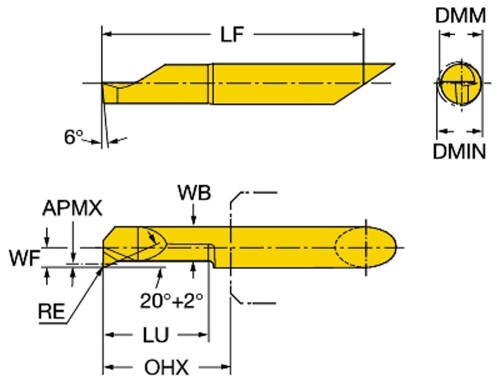SANDVIK(サンドビック) XSインサートバー CXS-07T098-20-7240R 1025 1個入り|マニッシュボーイ