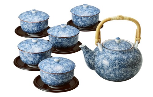 染吉野 茶托付蓋番茶器 AM-MB27457