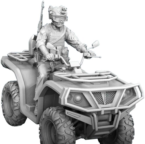 スパラッハ 1/35 四輪バギー w/ライダー レジンキット SPU20435 (ミリタリー)｜マニッシュボーイ