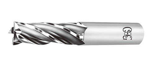 オーエスジー 4枚刃ハイススクエアエンドミルセンタカットショート形 外径6mm 全長60mm 刃長15mm シャンク径8mm CC-EMS 6(80712)