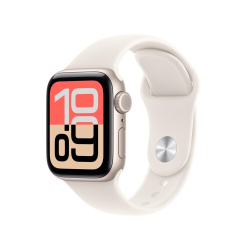 Apple Watch SE 3(GPS + Cellular真似形)- 40粍スターライトアルミニウムケースとスターライトスポーツバンド - S/M