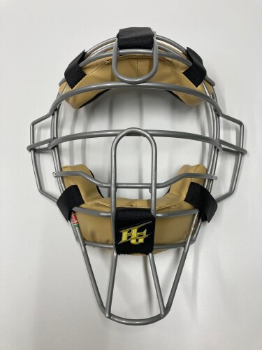 HI-GOLD ハイゴールド 軟式 アンパイア キャッチャー用 マスク(スロートガード一体型)MKR-444SVTN シルバータン 審判用 捕手用