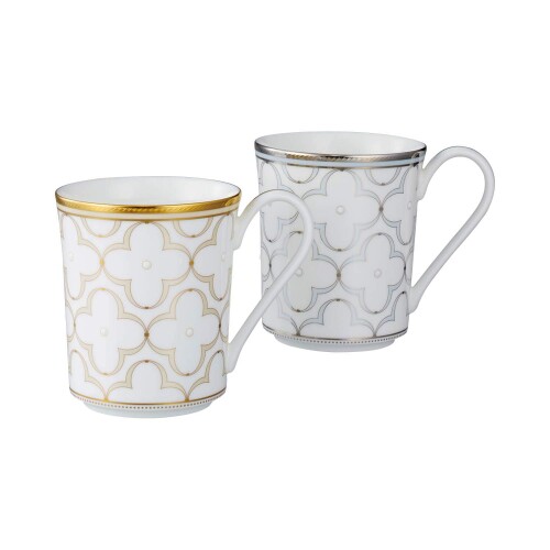 Noritake ノリ竹 コップ （ 色変り 有りの実仕掛ける ） 約395竓 トレフォリオゴールド・プラチナ 2個 ゴールド・プラチナ ボーンチャイナ P93656/4945-57