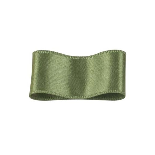 RibbonBon シルクダブルサテンリボン #136 ダークオリーブグリーン 15mm幅 巻(30m) 9サイズ50色展開