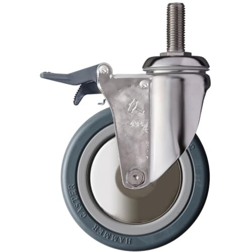 鉄槌キャスター(Hammer Caster) SUS ねじ込み SP付 予防医学B車 125粍 915SMA-RB125