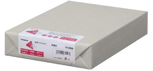 長門屋商店 カラーペーパー A4 中厚口 0.09mm ナ-3283 ぎんねず 4冊セット｜マニッシュボーイ