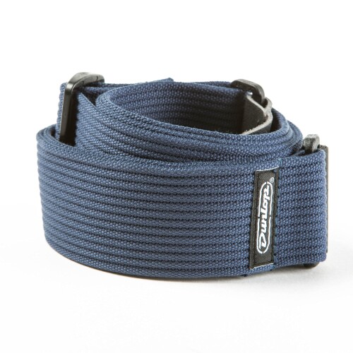 Jim Dunlop (ジム ダンロップ) D27-01NV Ribbed Cotton Strap Navy ギター ストラップ メッシュ