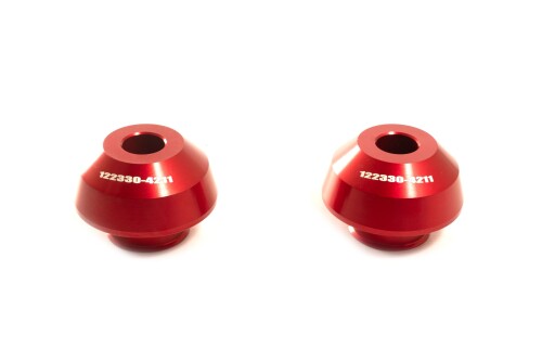テラモト(TERAMOTO) パフォーマンスカラー 16-20 GROM(JC75)/21- GROM(JC92)/19- モンキー125/22- Dax125(JB04/JB06) フロントLR レッド PC-H01-01｜マニッシュボーイ