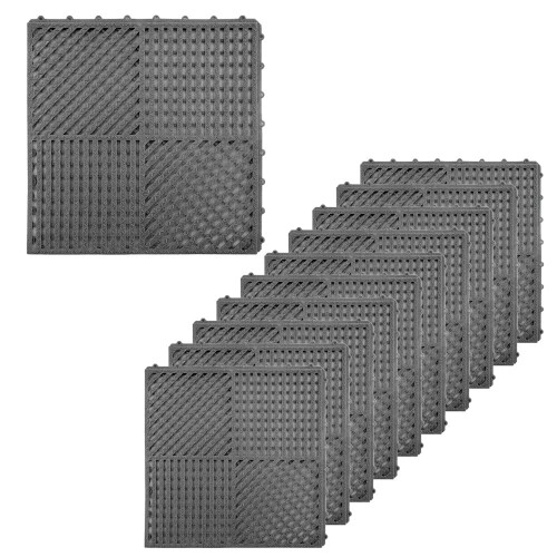 やわらか繋ぎ合わせるスノコ 薄墨色 柔らかみ塩ビ PVC引っ敷き 300x300粍 広さに合わせて飾り気の無い合わせ目 水はけ スウィミングプールやロッカーお座敷、回廊、シャワー室など 軽く滑りにくい柔らかみPVC原料品