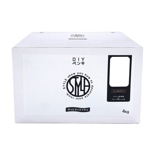 ニッペ 絵の具 絵の具 STYLE DIY絵の具 4kg スノウホワイト 水溶性 つやなし 屋内 日本製 4976124886508