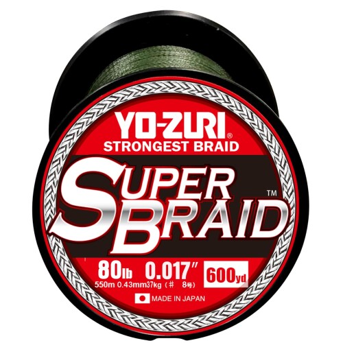 YO-ZURI PE伝達ルート スーパーブレイド 600YDS 80Lbs 色つや:うす暗い緑であること