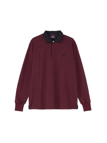 (カンタベリー) ラガーシャツ SOLID COLOR RUGBY JERSEY マルーン XL｜マニッシュボーイ
