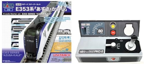 KATO はじめようNゲージ スターターセット E353系「あずさ・かいじ」 「KATO運転遊びキット (ペーパークラフト)」同梱セット 鉄道模型 入門セット 10-028CP24w