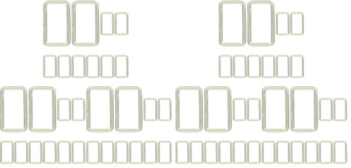 TRUSCO(トラスコ) PP三尺帯専用金具40粍用 横すべりバックル TSBK40 x 50 個