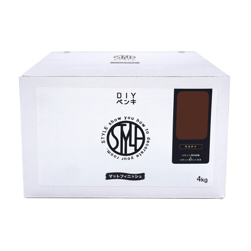 ニッペ 絵の具 絵の具 STYLE DIY絵の具 4kg モカチャ 水溶性 つやなし 屋内 日本製 4976124886584 DIY・工具-塗装用品-塗料缶・ペンキ