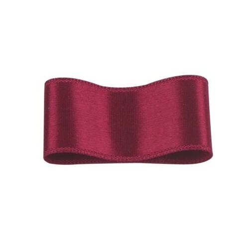 RibbonBon シルクシングルサテンリボン #119 ダークレッド 50mm幅 巻(30m) 9サイズ50色展開