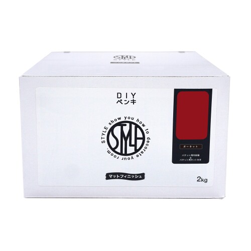 ニッペ 絵の具 絵の具 STYLE DIY絵の具 2kg ガーネット 水溶性 つやなし 屋内 日本製 4976124885549