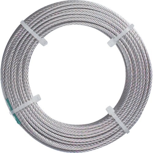 TRUSCO(トラスコ) ステンレスワイヤロープ ナイロン覆いかぶせる Φ2.0(2.5)X5m CWC-2S5 × 20